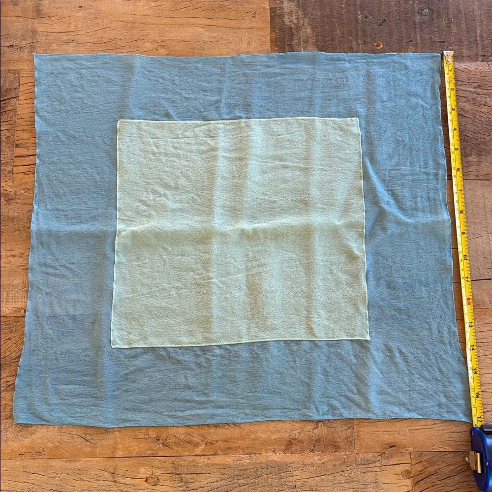 Two-Tone Blue and Sea Green Scarf